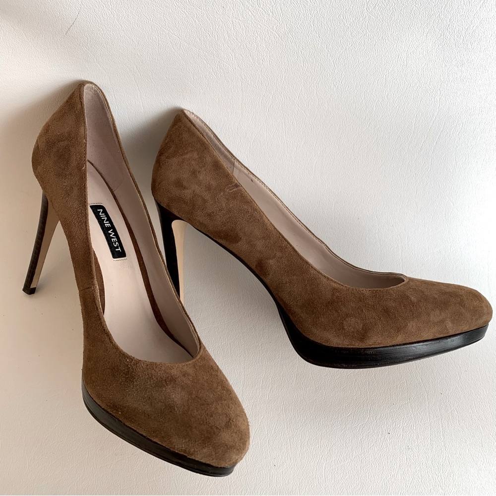 Nine West Brown Suede Pumps